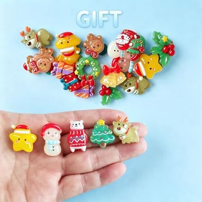 Christmas Mystery Blind Bags Set of 100 Resin Figurines - Glow-in-the-Dark Holiday Decor