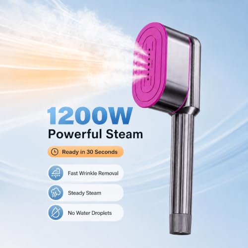 Portable Travel Clothes Steamer 1200W 2-in-1 Iron with 7 Modes