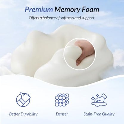 Travel Neck Pillow with Adjustable Chin Support Memory Foam for Airplanes
