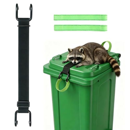 Heavy Duty Raccoon-Proof Trash Can Lock Strap - Universal Fit 28-96 Gallon