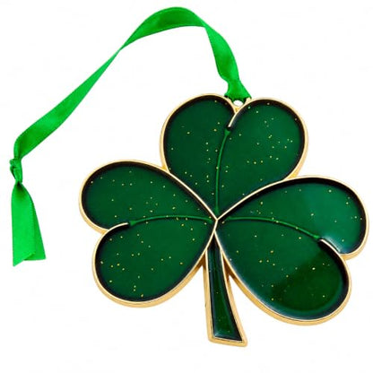 Irish Shamrock Christmas Ornament Metal 3 7/8 Inch - Shamrock Symbol of Ireland