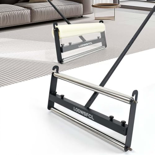 Carpet Protection Film Applicator with Dual Rollers - Adjustable Width, Quick Change