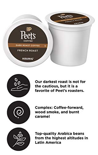 Peet’s Coffee French Roast K-Cup Coffee Pods for Keurig Brewers, Dark Roast, 10 Pods