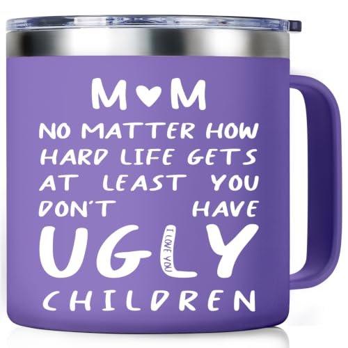 Purple Mom Birthday Gifts Funny Tumblers for Mothers Day Christmas