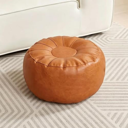 Unstuffed Pumpkin Shape Footrest Cover - Orange Cushion for Living Room
