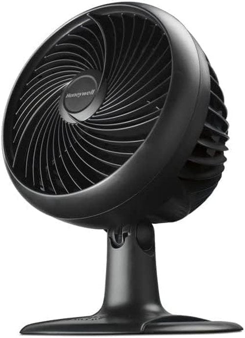 Honeywell TurboForce Table Fan - 10 Inch Oscillating Design with 3 Speed Settings | Black (Renewed)