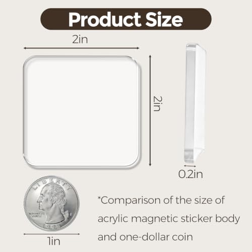 20 Pcs Clear Acrylic Fridge Magnet Craft Set with Strong Magnets & Tools - Variation of THIS listing