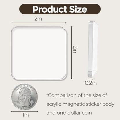 20 Pcs Clear Acrylic Fridge Magnet Craft Set with Strong Magnets & Tools - Variation of THIS listing