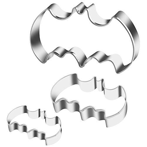 3 Pack Stainless Steel Bat Shape Cookie Cutters Set Halloween Biscuit Cutter - Var of THIS listing