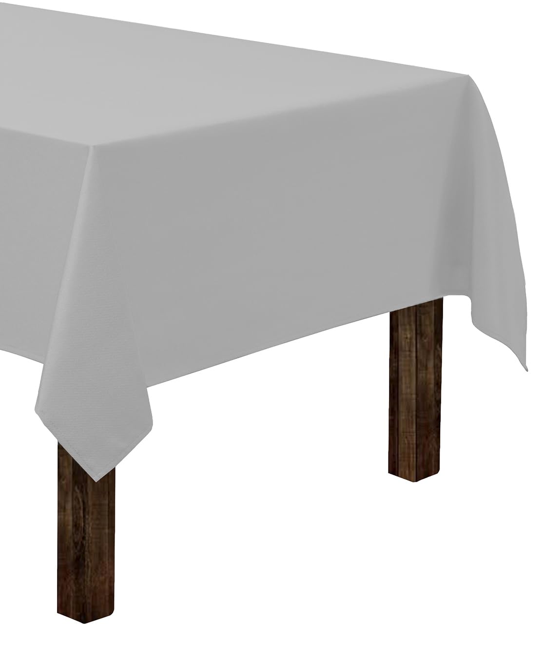 Gee Di Moda Rectangle Tablecloth - 60 x 84 Inch Silver Table Cloth for 5 Foot Rectangle Table - Heavy Duty Washable Fabric - for 5 Ft Buffet Table, Holiday Party, Dinner, Wedding & Baby Shower