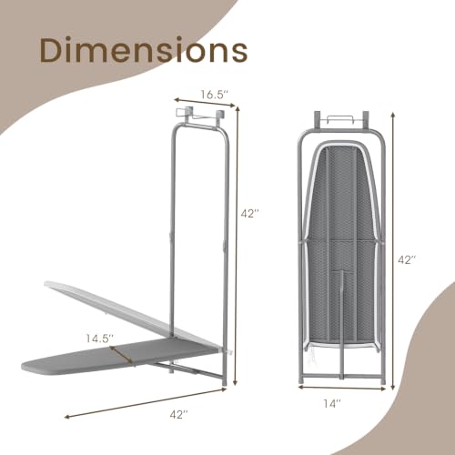 Over-the-Door Ironing Board with Iron Holder - Space Saver, 42 Inch