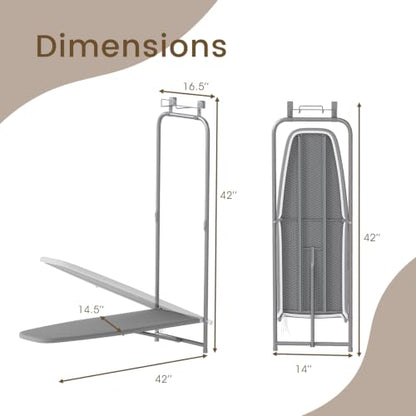 Over-the-Door Ironing Board with Iron Holder - Space Saver, 42 Inch