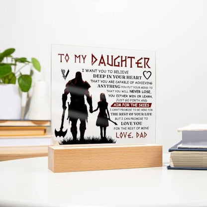 FG Mall Acrylic Plaque - Dad's Gift to Daughter Square Acrylic / Skies