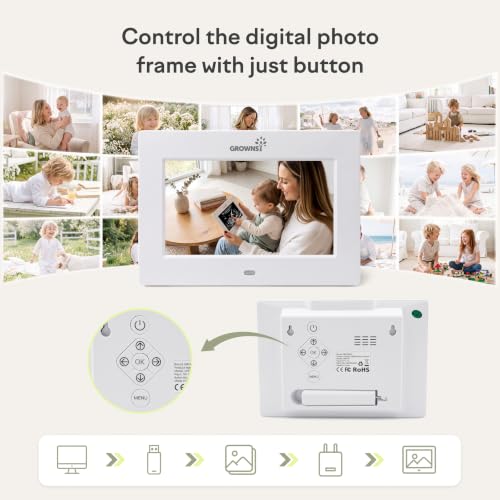 7-Inch Digital Photo Frame for Ultrasound Sonogram Keepsake Gift