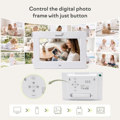 7-Inch Digital Photo Frame for Ultrasound Sonogram Keepsake Gift