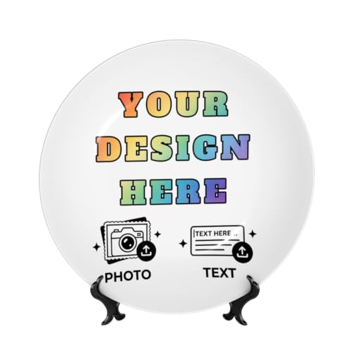 6-Inch Personalized Ceramic Plate with Logo, Photo or Text Customization