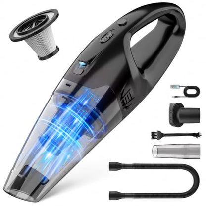 Cordless Handheld Vacuum Cleaner with 12kPa Suction, 25-Minute Runtime