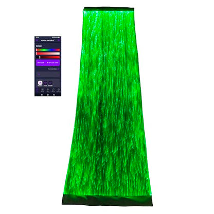 LED Light Up Coffee Table Runner - White Fiber Optic Fabric for Party & Wedding