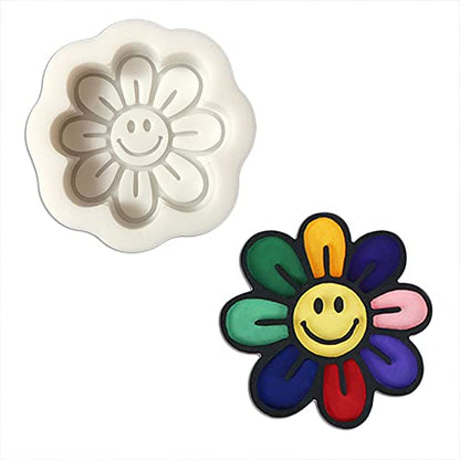 Sunflower Smiling Face Car Freshie Silicone Mold for Soap Resin Candle Making - Variation of Sunflower Smiling Face