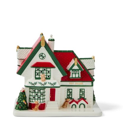Spode Christmas Tree Village Fire Station Figurine - Pet Store Variation