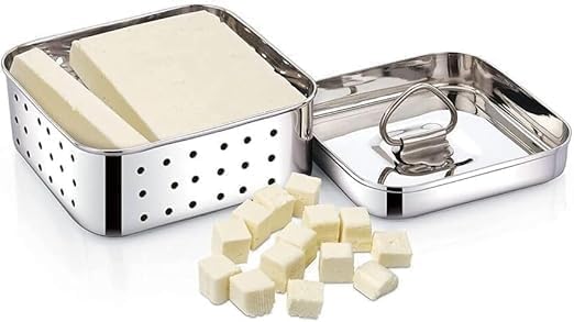 Premium 250ml Stainless Steel Square Paneer Maker – Ideal for Fresh Homemade Cheese and Tofu