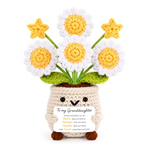 Crochet Flower Gift for Granddaughter from Grandma - Handmade Encouragement Gift