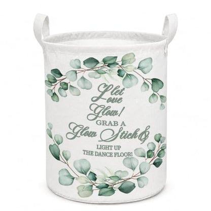 Eucalyptus Wedding Storage Basket with Handles - Bridal Shower Decor
