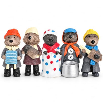 Miniature Otter Figurine Set for Christmas Decor and Gifts