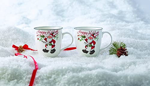 Pfaltzgraff Winterberry Naughty and Nice Mug Set - 20 oz Assorted