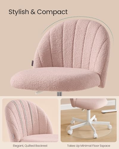 Swivel Makeup Vanity Office Chair - Fruit Pink, Comfortable & Stylish