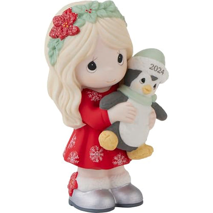 Christmas Figurine 2024 Holiday Decor Bisque Porcelain Gift