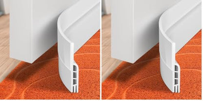 41 Inch Door Draft Stopper Weather Stripping White Pack of 2