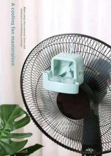 Portable Fan Ice Cooler Attachment with 4 Ice Cups - No Drill, Easy Install, Home Office Dorm