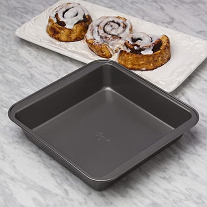 Ecolution Bakeins Cookware Non-Stick Heavy Duty Carbon Steel, Square 9”, Gray