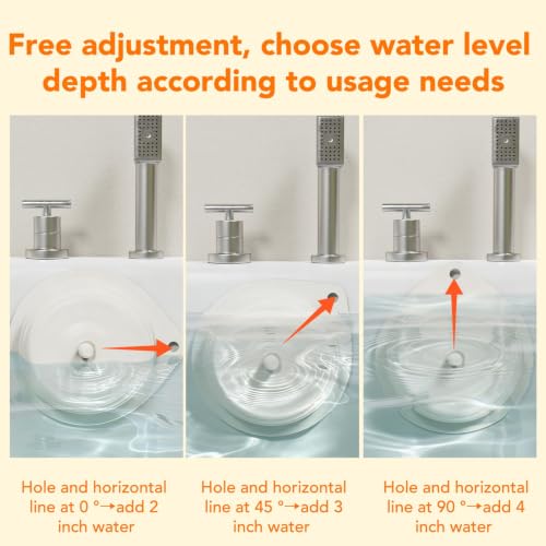 Magnetic Silicone Bathtub Overflow Drain Cover - Adjustable Water Level, 4.6 Inch Fit