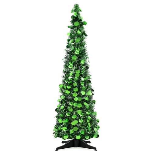 5 ft Collapsible Artificial Christmas Tree with LED Lights - Green, Variation of THIS listing