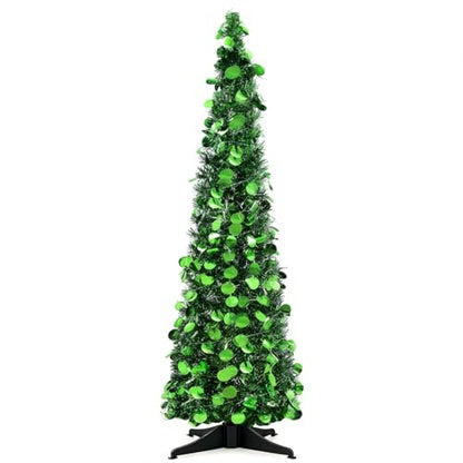 5 ft Collapsible Artificial Christmas Tree with LED Lights - Green, Variation of THIS listing