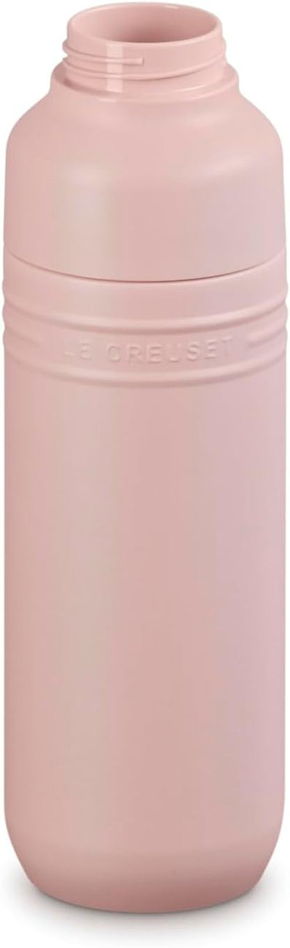 Le Creuset Stainless Steel Water Bottle - 16 oz. | Stylish Shell Pink Design