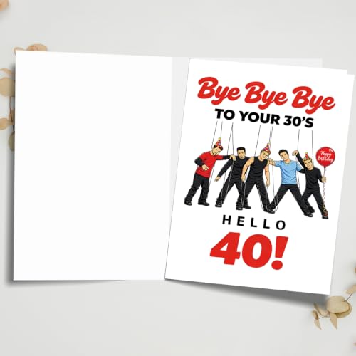 fancu 40th Birthday Card for Men Women ZC-040 Funny Milestone Greeting Card