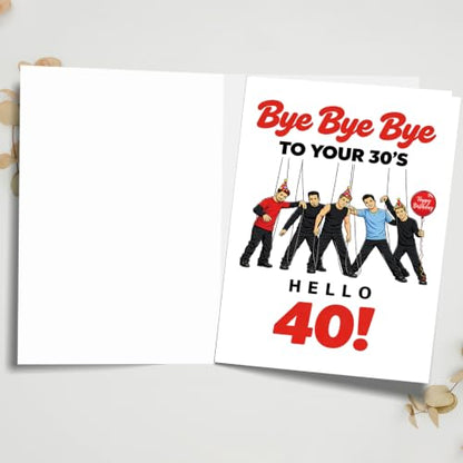 fancu 40th Birthday Card for Men Women ZC-040 Funny Milestone Greeting Card