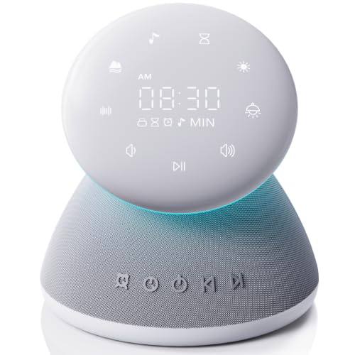 White Noise Sound Machine with Night Light and 50 Soothing Sounds for Sleep