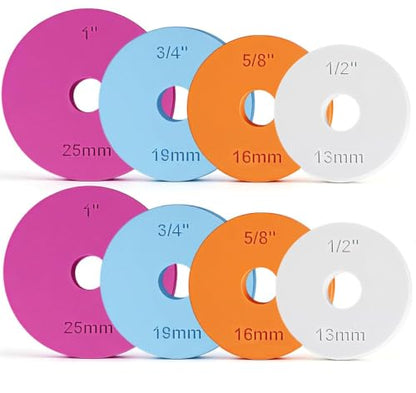 4 Pack Baking Rolling Pin Guide Rings - Food-Grade Silicone Thickness Spacers