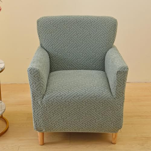 Beige Armchair Slipcover Set of 2 - Small Club Chair Covers with Arms, Washable
