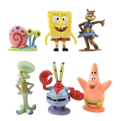6Pcs Cartoon Cake Topper Set for Birthday Party Decorations