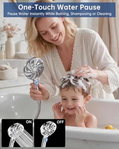 Filtered Shower Head with Handheld Combo, High Pressure & Magnetic Docking