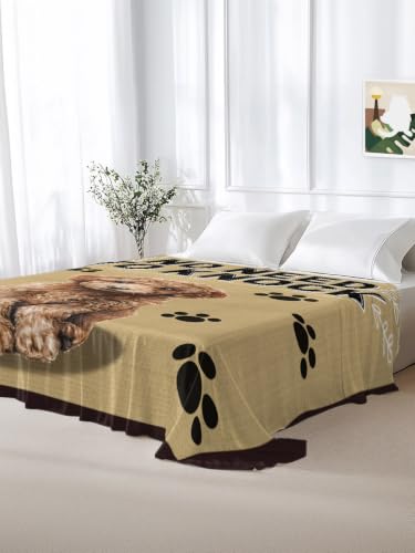 Twin XL Flat Sheet Only Microfiber Pet Paw Prints Farmhouse Bed Bedding - Brown
