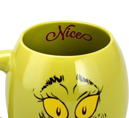 Dr. Seuss Grinch Naughty or Nice Ceramic Mug & Crew Sock Gift Set