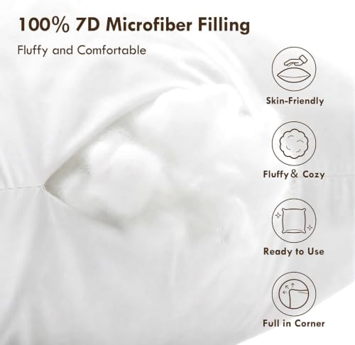 26x26 Decorative Throw Pillow Insert - White, High-Fill Support