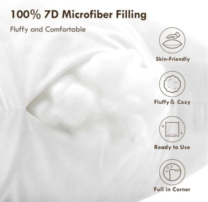 26x26 Decorative Throw Pillow Insert - White, High-Fill Support