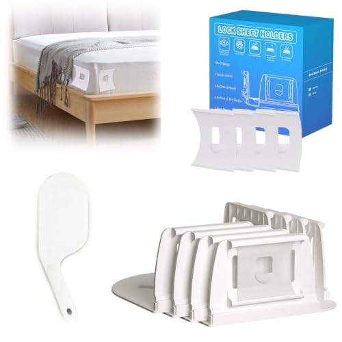 Bed Sheet Holders for Corners 4 Inch Secure Fit Mattress Clips